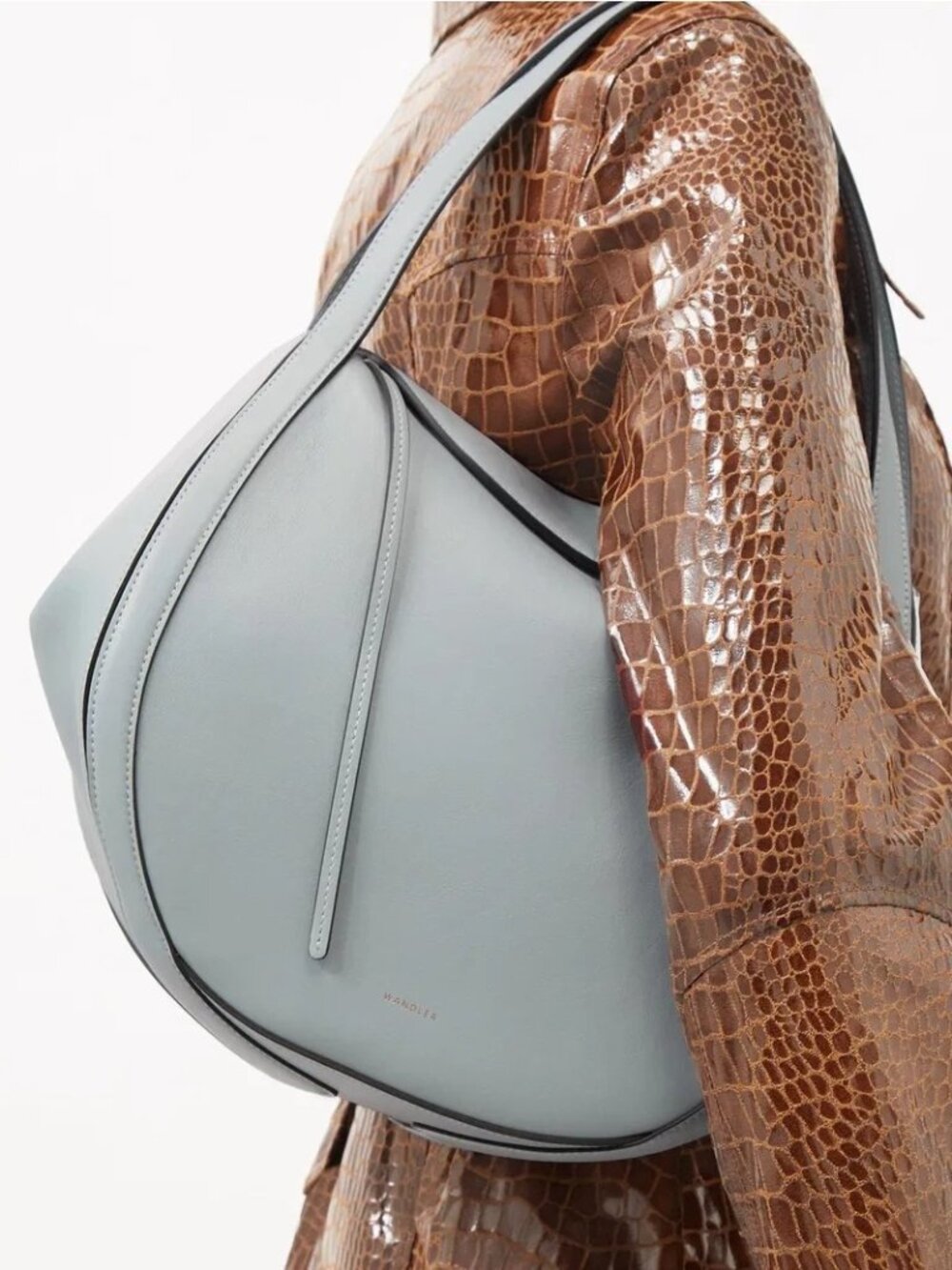 Wandler Lin Leather Shoulder Bag Blue